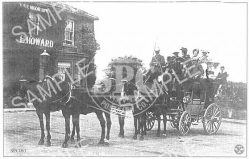 Coach & Horses outside the Dore Moor Inn